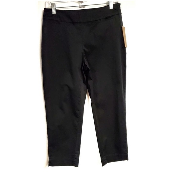 Coldwater Creek Pants - NWT Coldwater Creek Audrei Pants Ankle Leg Black Women's Petite Size 6